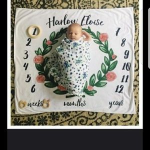 Personalized baby milestone blanket/sheet